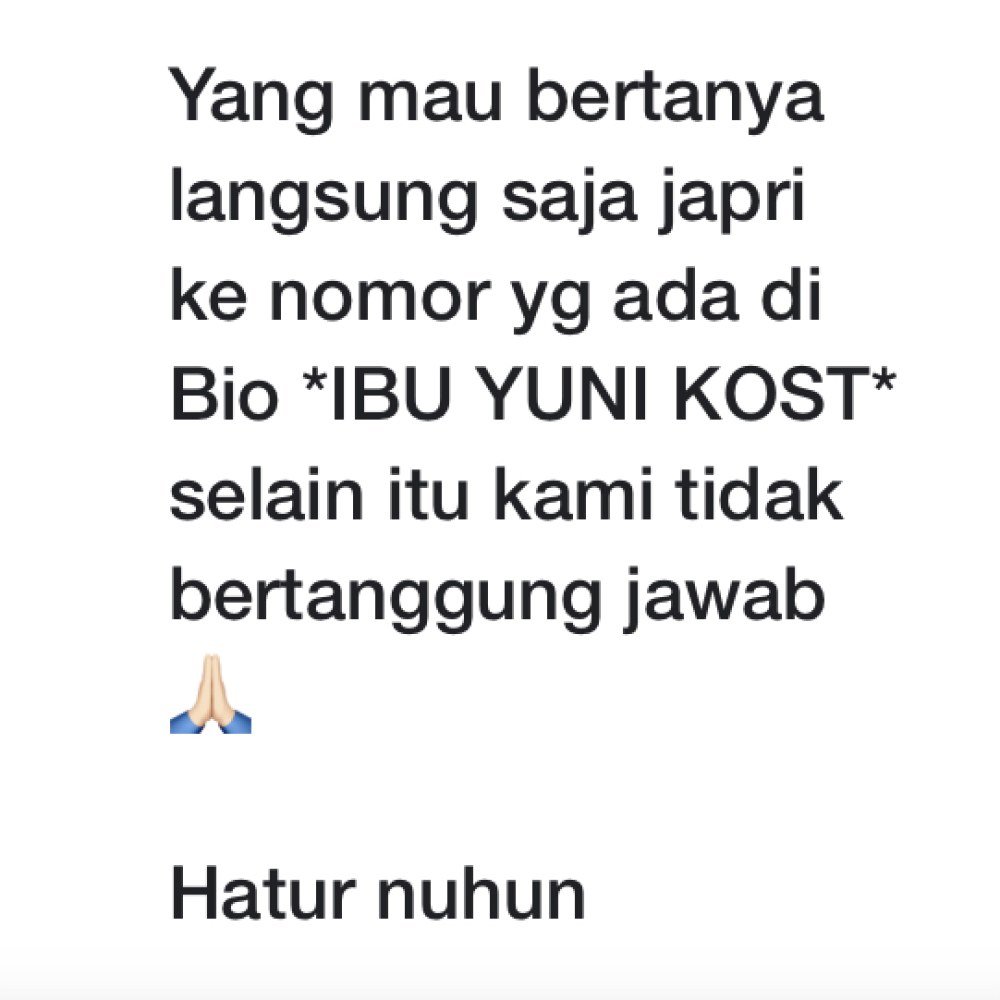 IBU YUNI KOST CIANJUR KOTA