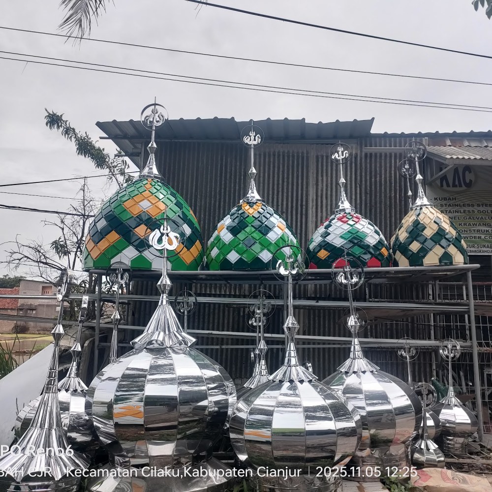 CV AL-BAROKAH CIANJUR ( Pabrik Kubah Masjid Stainless, Kubah Panel Powder Coating)