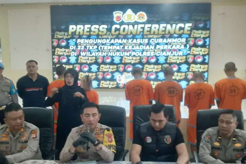 Ringkus Empat Pelaku, Polres Cianjur Berhasil Ungkap 22 Kasus Curanmor