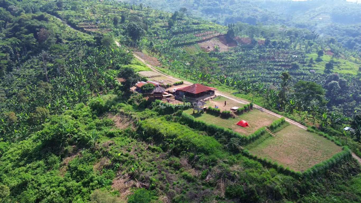 kopi mlaku alam view perbukitan dan kebun
