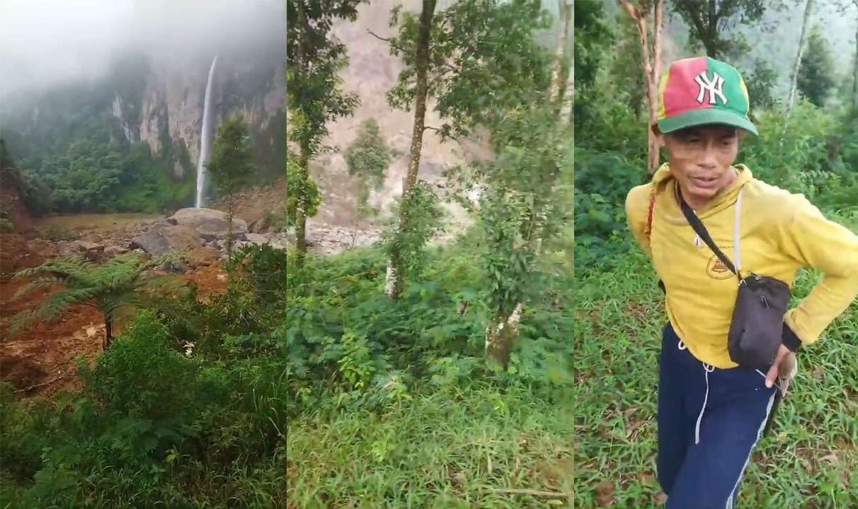 Curug Ngebul Longsor Rusak Fasilitas Musholla, Area Camping, dan Area Bermain