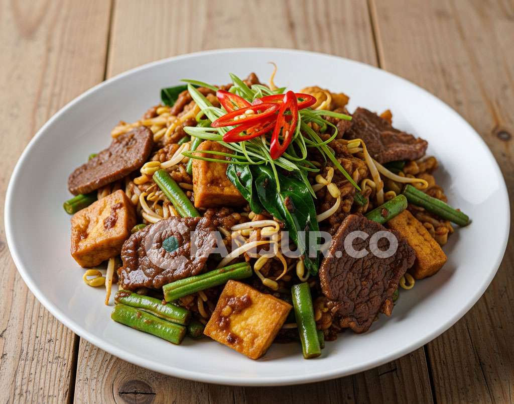 Tumisan tahu taucho khas Cianjur
