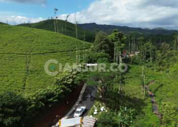 foto udara desa sukalaksana sukanagara cianjur selatan