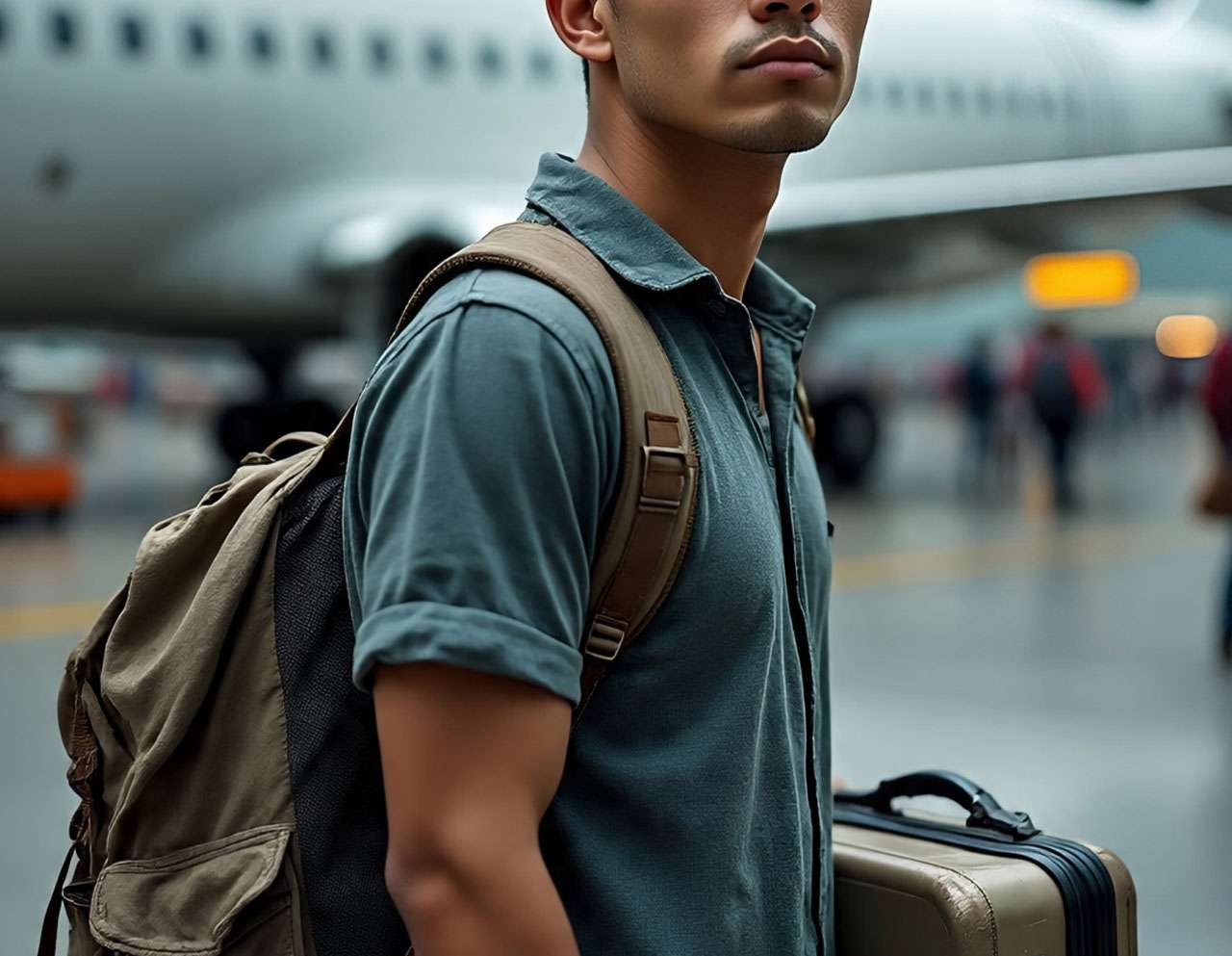 ilustrasi pekerja indonesia yang ingin berangkat keluar negeri