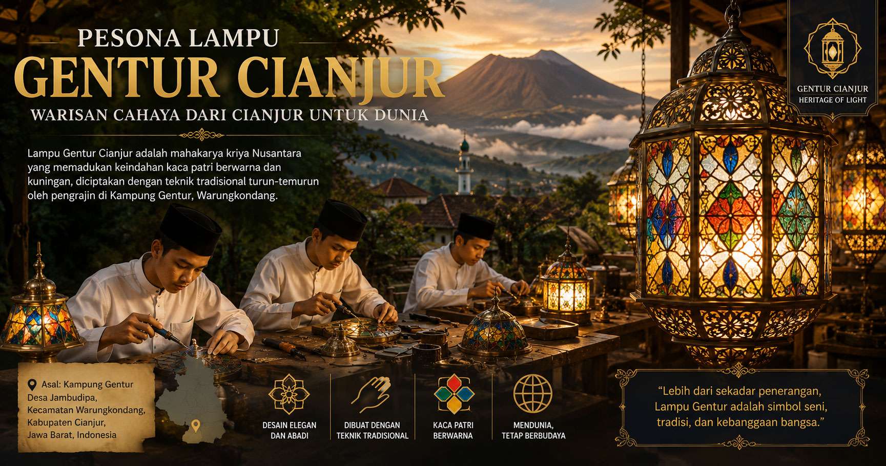 lampu gentur cianjur sebagai warisan cahaya untuk dunia