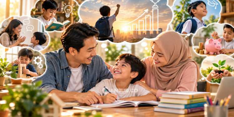Ilustrasi AI Belajar bersama anak sejak dini