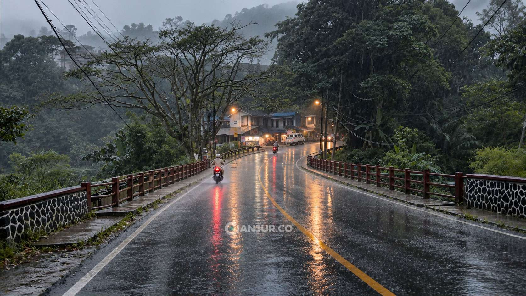 Cianjur Hujan Hari Ini, Presipitasi Merentang dari Pusat Kota hingga Puncak