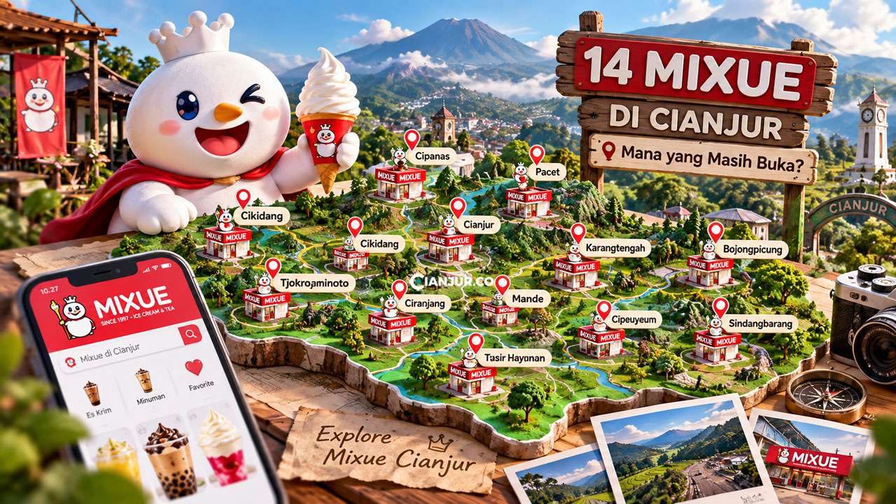 Daftar 14 Cabang Mixue di Cianjur, Mana yang Masih Aktif?