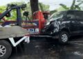 Empat Kendaraan Kecelakaan di Cugenang, Solar Tumpah ke Jalan