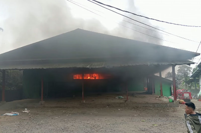 Kebakaran Gudang Sayuran di Pasar Cigombong Cianjur, Stok Siap Kirim Hangus