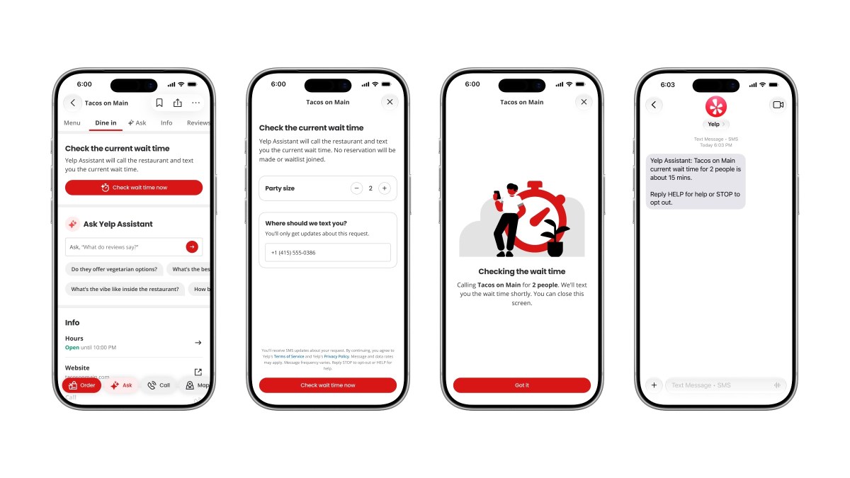 Yelp Hadirkan AI untuk Mengecek Waktu Tunggu Restoran