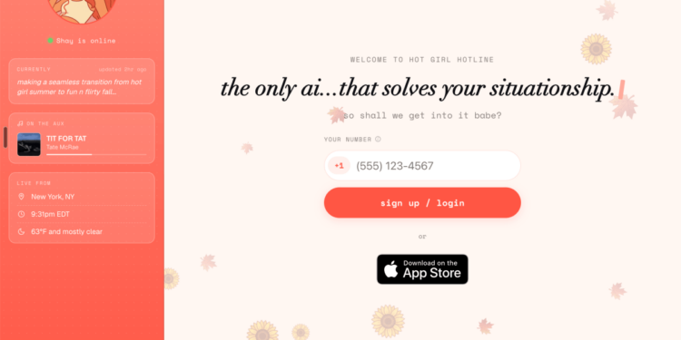Hot Girl Hotline Tawarkan Nasihat Relasi Berbasis AI untuk Perempuan Muda