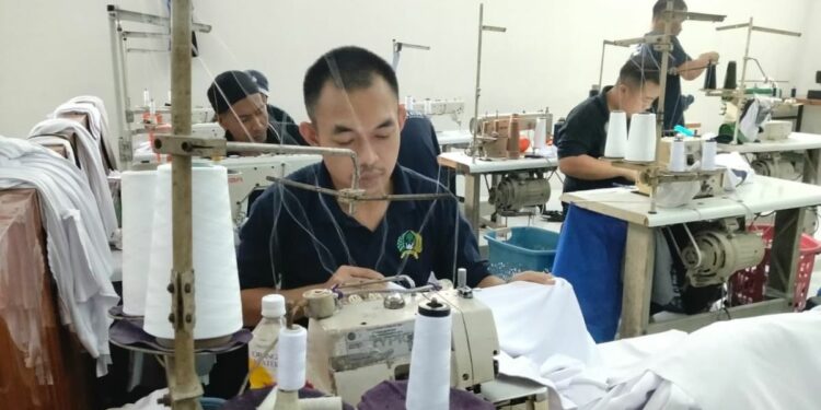 Konveksi Lapas Jelekong Catat Omzet Lebih dari Rp1 Miliar