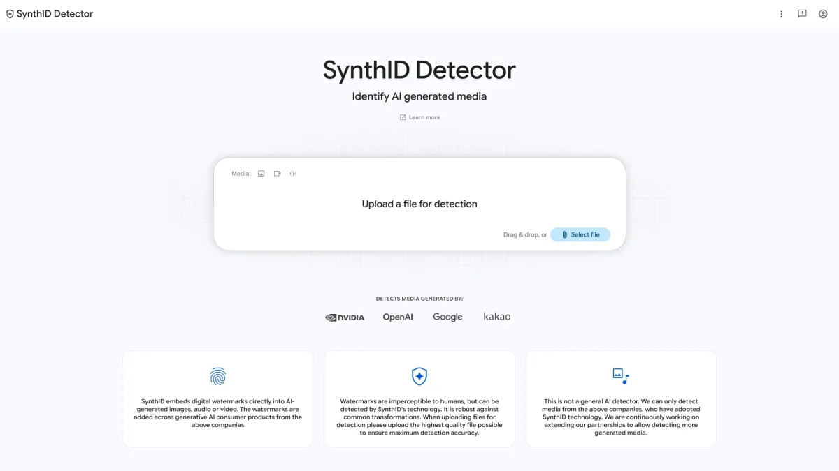 Google Buka Situs SynthID untuk Memeriksa Media Buatan AI