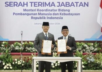 Sugiono Terima Estafet Menko PMK, Fokus Empat Agenda Pembangunan Manusia